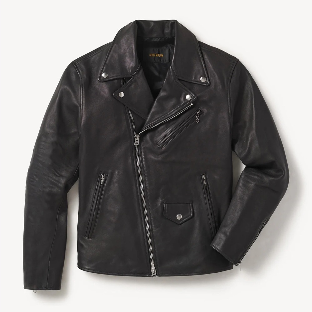 Buck Mason Men’s Bruiser Leather Moto Jacket